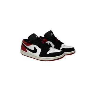 Nike Air Jordan 1 Low Black Toe Gym Red White Men’s Size 10 553558‑116